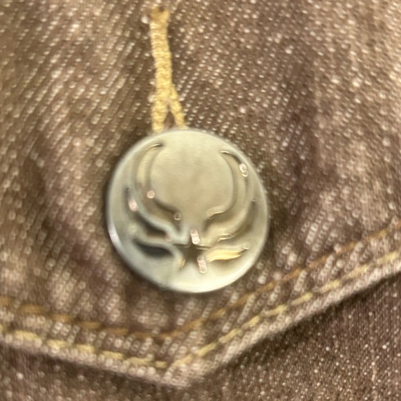 Basic Code Flap Pocket Wide Leg Brown Jeans Size 48 - Picture 7 of 9